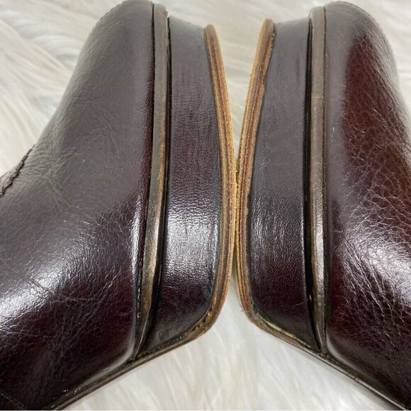 Fendi Women's Brown Leather Oxford Open Toe Platform Designer Ankle Boot EU 36.5 - Picture 12 of 16